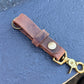 The Real McCaul Leathergoods Keyring Vintage / Silver Belt Loop Key Chain Holder Australian Made Australian Owned Leather Key Fob Holder Belt Hook Made In Australia