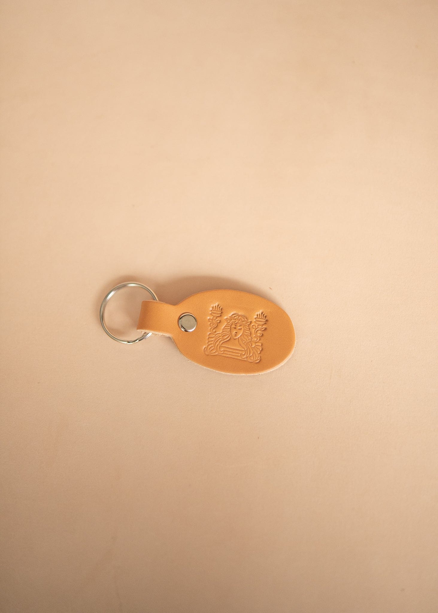 The Real McCaul Leathergoods Keyring Virgo Keyring - Zodiac Horoscope Star Sign - Natural Australian Made Australian Owned Horoscope Zodiac Star Sign Keyring Leather Made in Australia