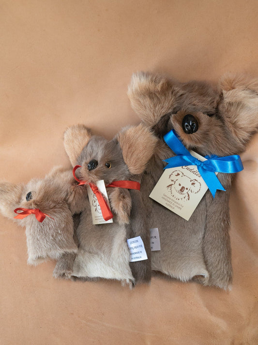 The Real McCaul Leathergoods Koala Puppet Australian Made Australian Owned