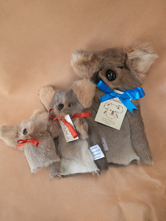 The Real McCaul Leathergoods Koala Puppet Australian Made Australian Owned