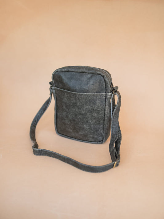 The Real McCaul Leathergoods Manbag Charlie Satchel Sidebag - Cowhide Australian Made Australian Owned Charlie Leather Sidebag Satchel Man Bag- Made In Australia