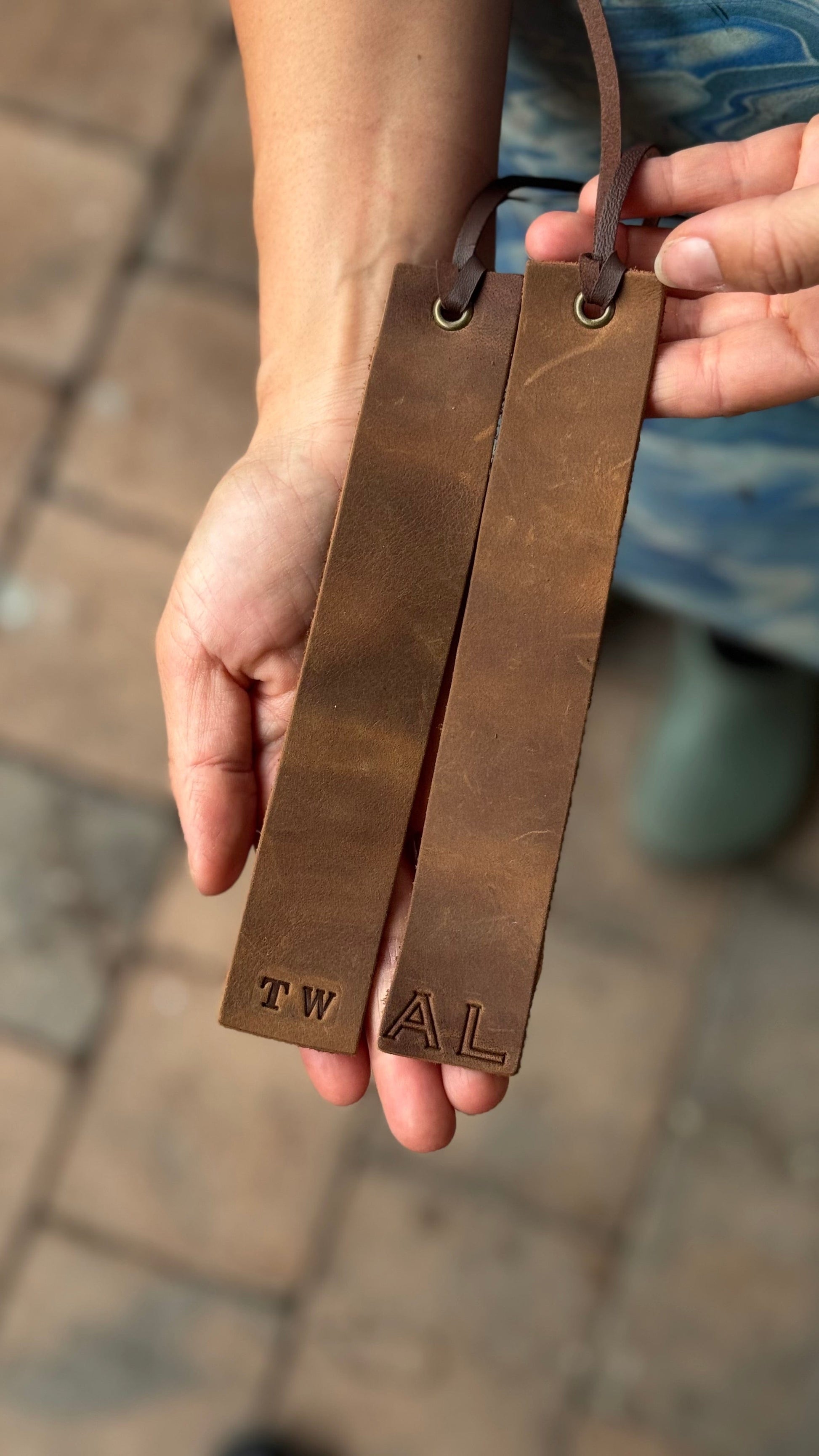 The Real McCaul Leathergoods Personalised Bookmark Australian Made Australian Owned Personalised Embossed Leather Bookmark Handmade in Australia