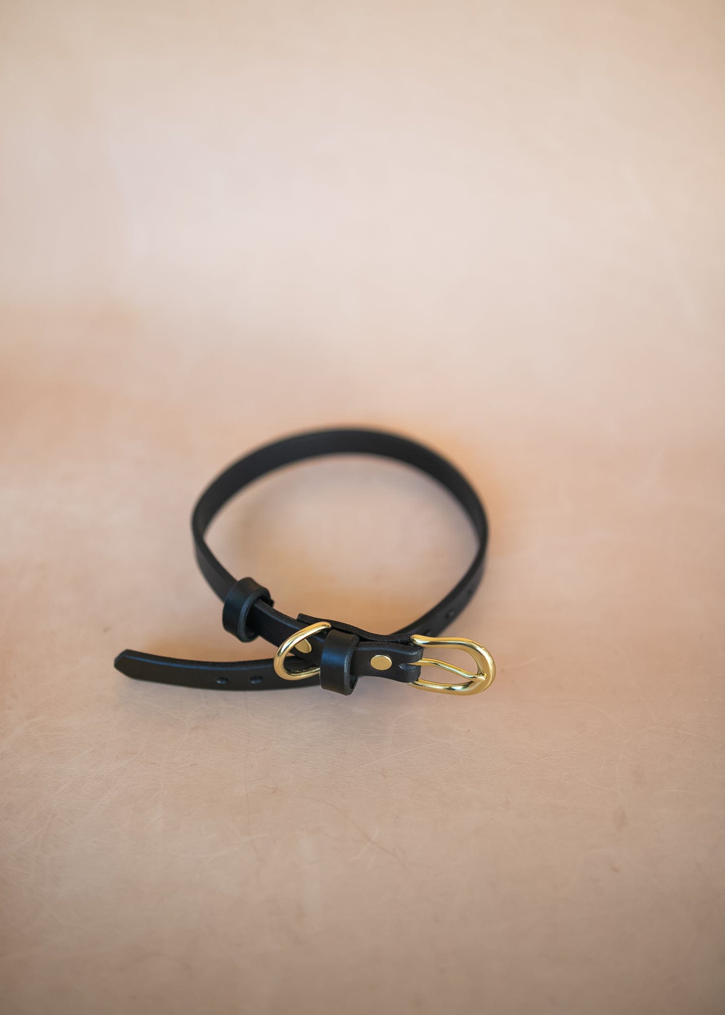 The Real McCaul Leathergoods Pet Collars & Harnesses Classic Dog Collar - 18mm - Black Australian Made Australian Owned Leather Dog Collar with Brass Fittings- Australian Made