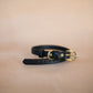 The Real McCaul Leathergoods Pet Collars & Harnesses Classic Dog Collar - 18mm - Black Australian Made Australian Owned Leather Dog Collar with Brass Fittings- Australian Made