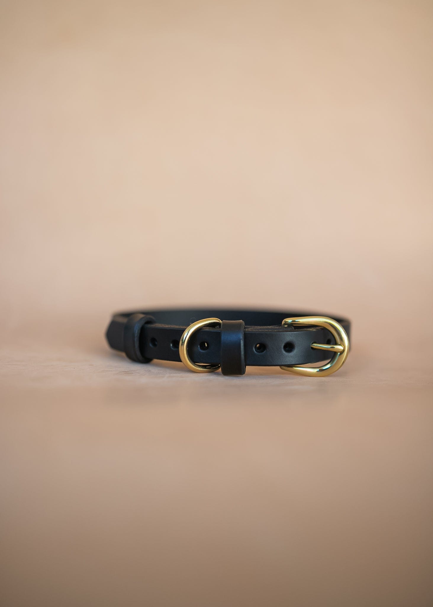 The Real McCaul Leathergoods Pet Collars & Harnesses Classic Dog Collar - 18mm - Black Australian Made Australian Owned Leather Dog Collar with Brass Fittings- Australian Made