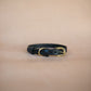 The Real McCaul Leathergoods Pet Collars & Harnesses Classic Dog Collar - 18mm - Black Australian Made Australian Owned Leather Dog Collar with Brass Fittings- Australian Made