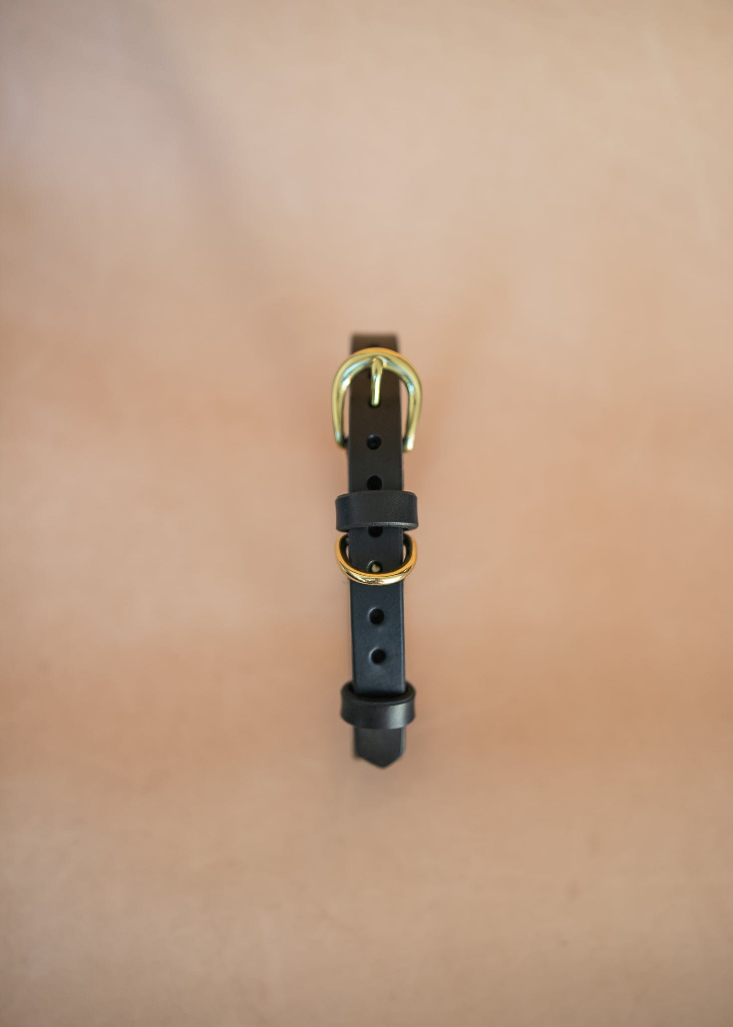 The Real McCaul Leathergoods Pet Collars & Harnesses Classic Dog Collar - 18mm - Black Australian Made Australian Owned Leather Dog Collar with Brass Fittings- Australian Made