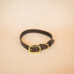 The Real McCaul Leathergoods Pet Collars & Harnesses Classic Dog Collar - 25mm - Dark Brown Australian Made Australian Owned Leather Dog Collar with Brass Fittings- Australian Made