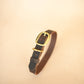 The Real McCaul Leathergoods Pet Collars & Harnesses Classic Dog Collar - 25mm - Vintage Rustic Brown Australian Made Australian Owned Leather Dog Collar with Brass Fittings- Australian Made