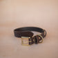 The Real McCaul Leathergoods Pet Collars & Harnesses Classic Dog Collar - 30mm - Burgundy Australian Made Australian Owned Leather Dog Collar with Brass Fittings- Australian Made