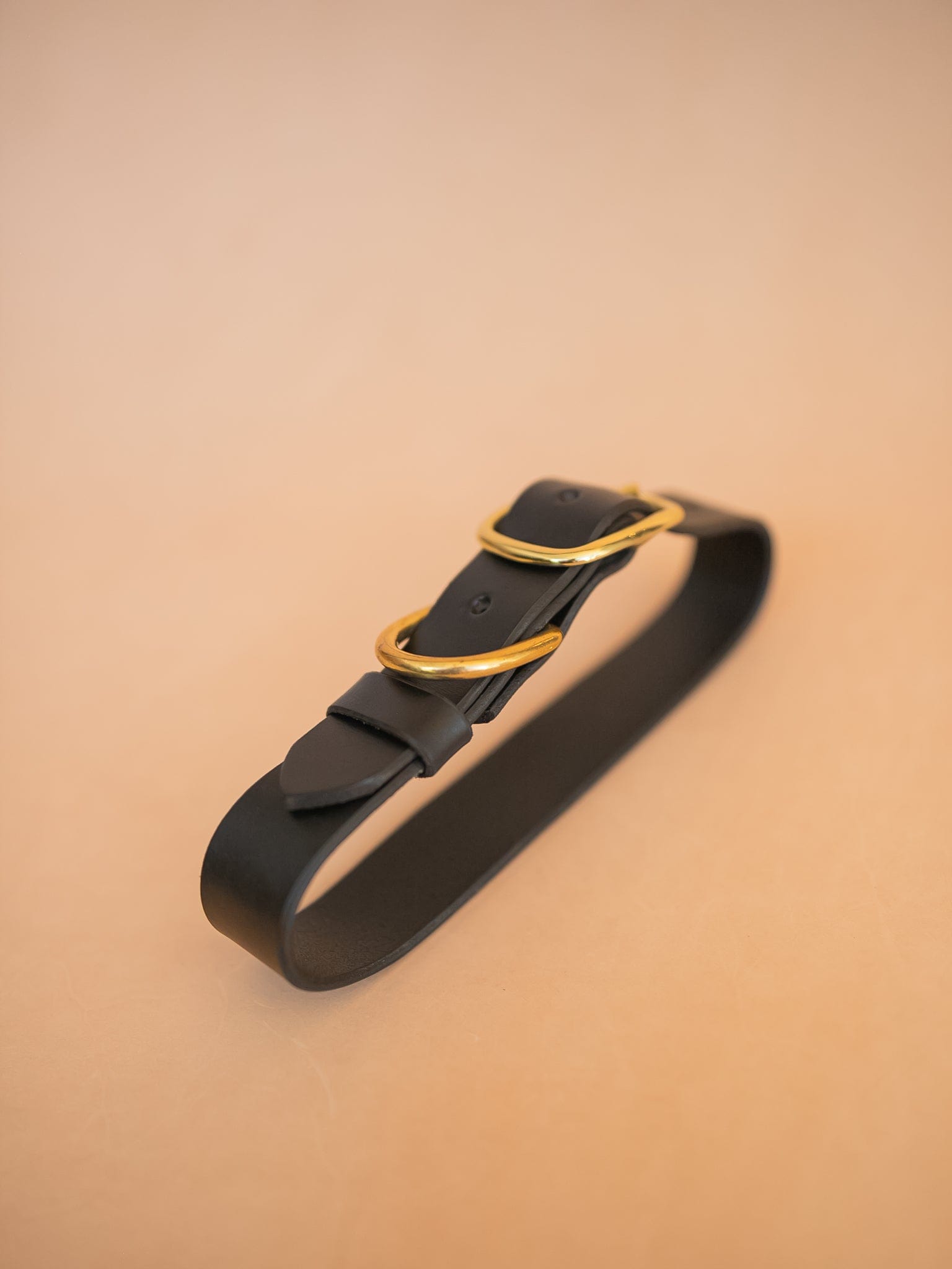 The Real McCaul Leathergoods Pet Collars & Harnesses Classic Dog Collar - 32mm - Black Australian Made Australian Owned Leather Dog Collar with Brass Fittings- Australian Made