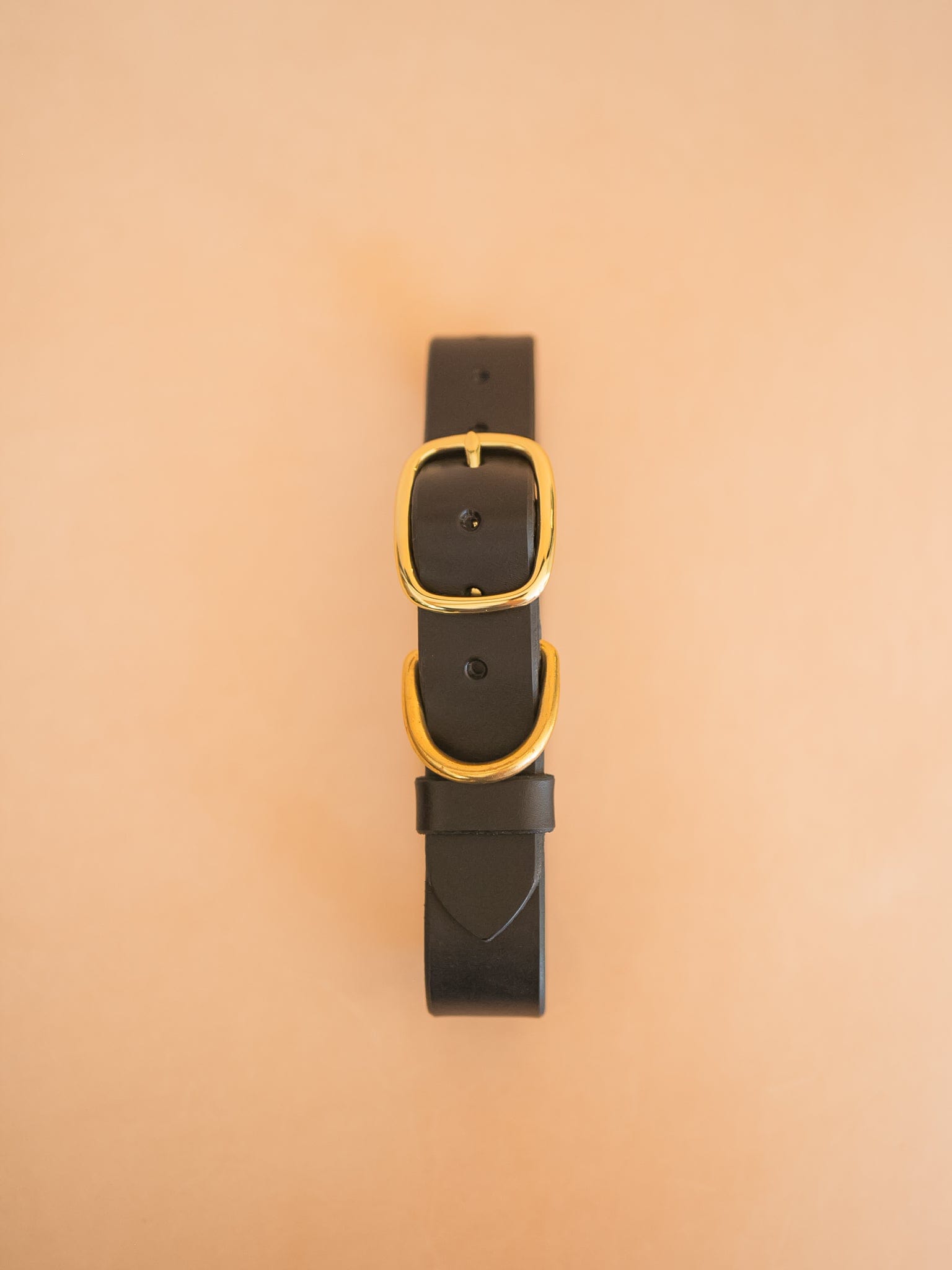 The Real McCaul Leathergoods Pet Collars & Harnesses Classic Dog Collar - 32mm - Black Australian Made Australian Owned Leather Dog Collar with Brass Fittings- Australian Made