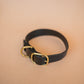 The Real McCaul Leathergoods Pet Collars & Harnesses Classic Dog Collar - 32mm - Black Australian Made Australian Owned Leather Dog Collar with Brass Fittings- Australian Made