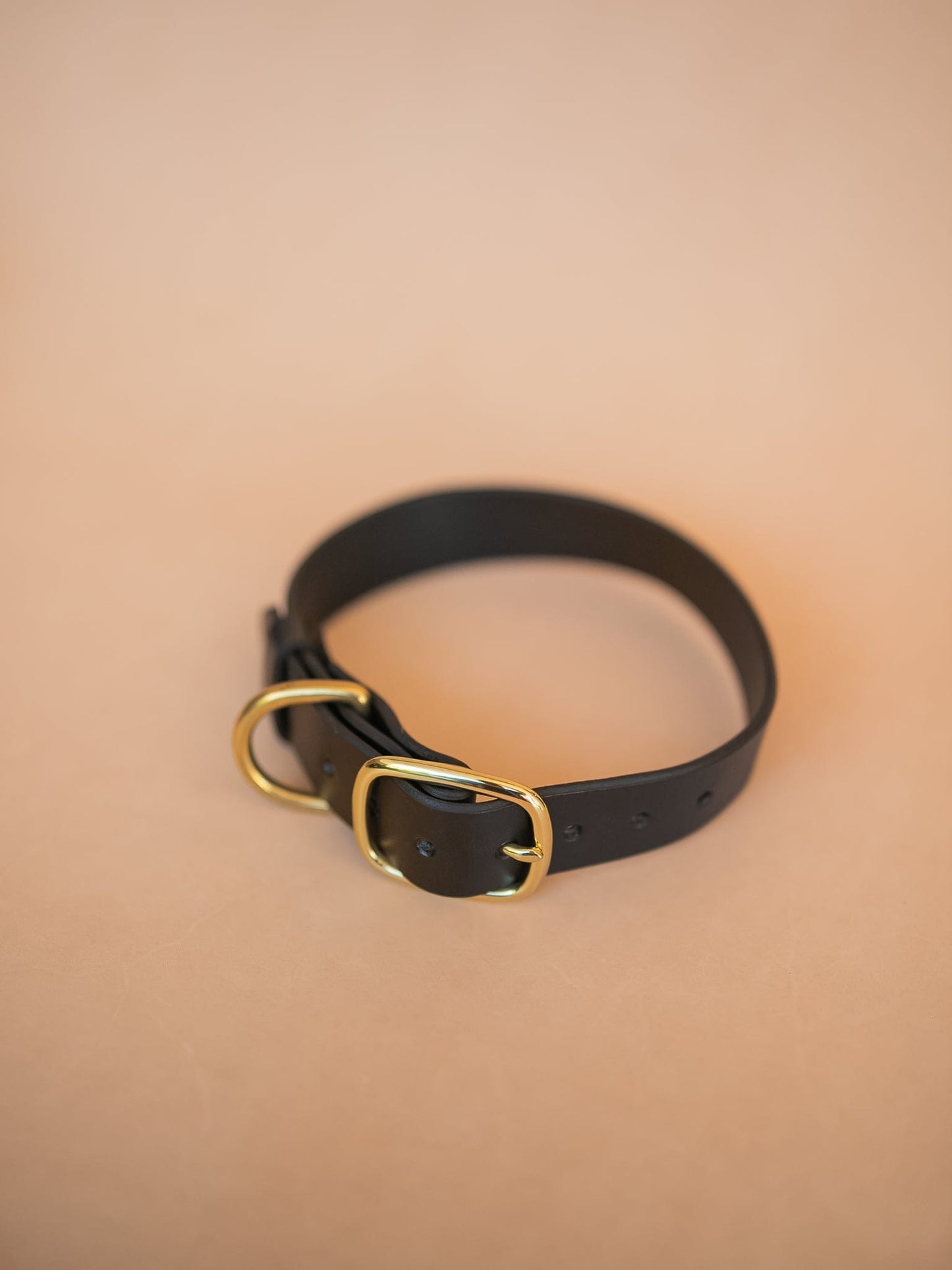 The Real McCaul Leathergoods Pet Collars & Harnesses Classic Dog Collar - 32mm - Black Australian Made Australian Owned Leather Dog Collar with Brass Fittings- Australian Made