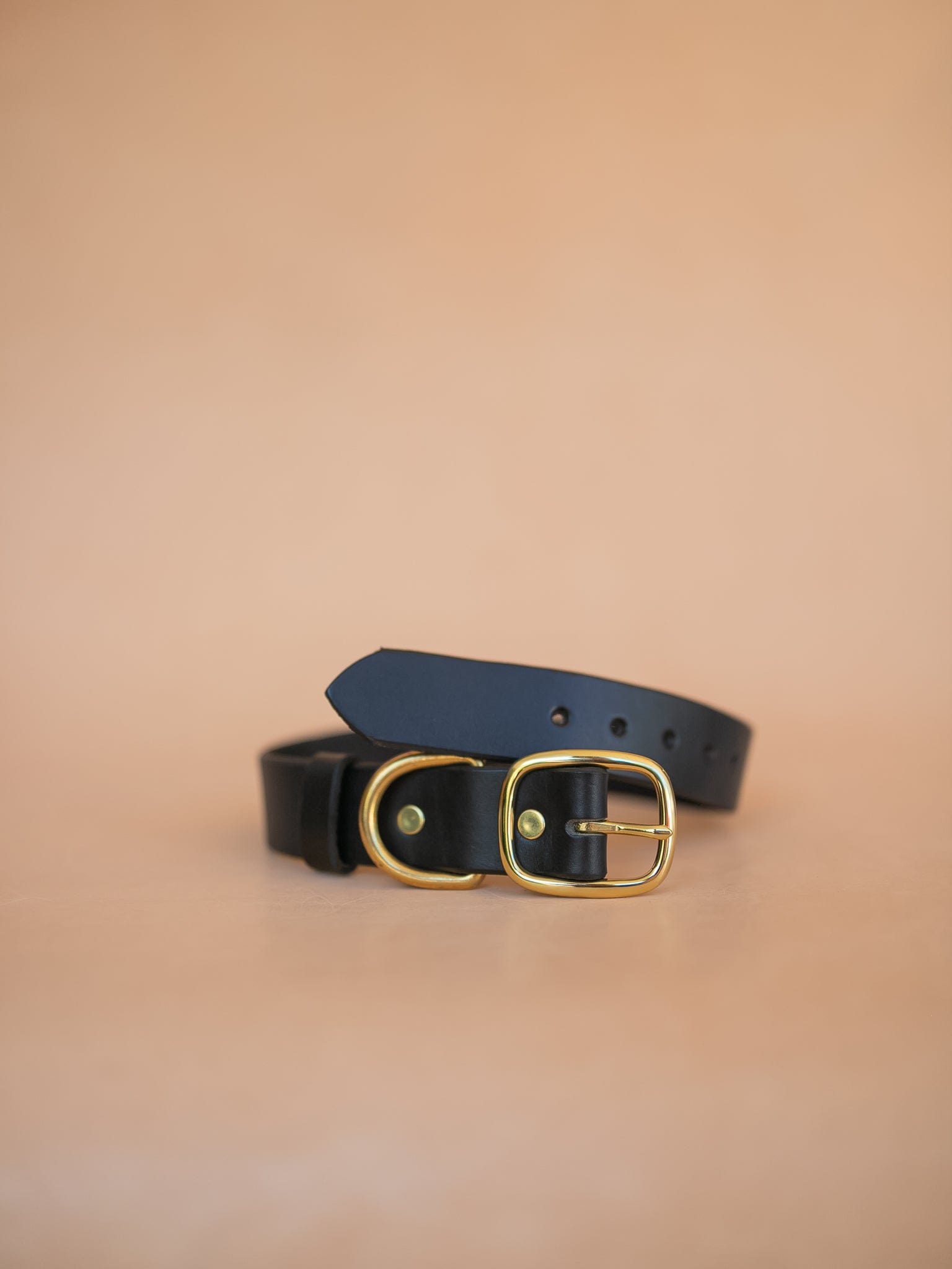 The Real McCaul Leathergoods Pet Collars & Harnesses Classic Dog Collar - 32mm - Black Australian Made Australian Owned Leather Dog Collar with Brass Fittings- Australian Made