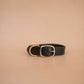 The Real McCaul Leathergoods Pet Collars & Harnesses Classic Dog Collar - 32mm - Black Australian Made Australian Owned Leather Dog Collar with Brass Fittings- Australian Made