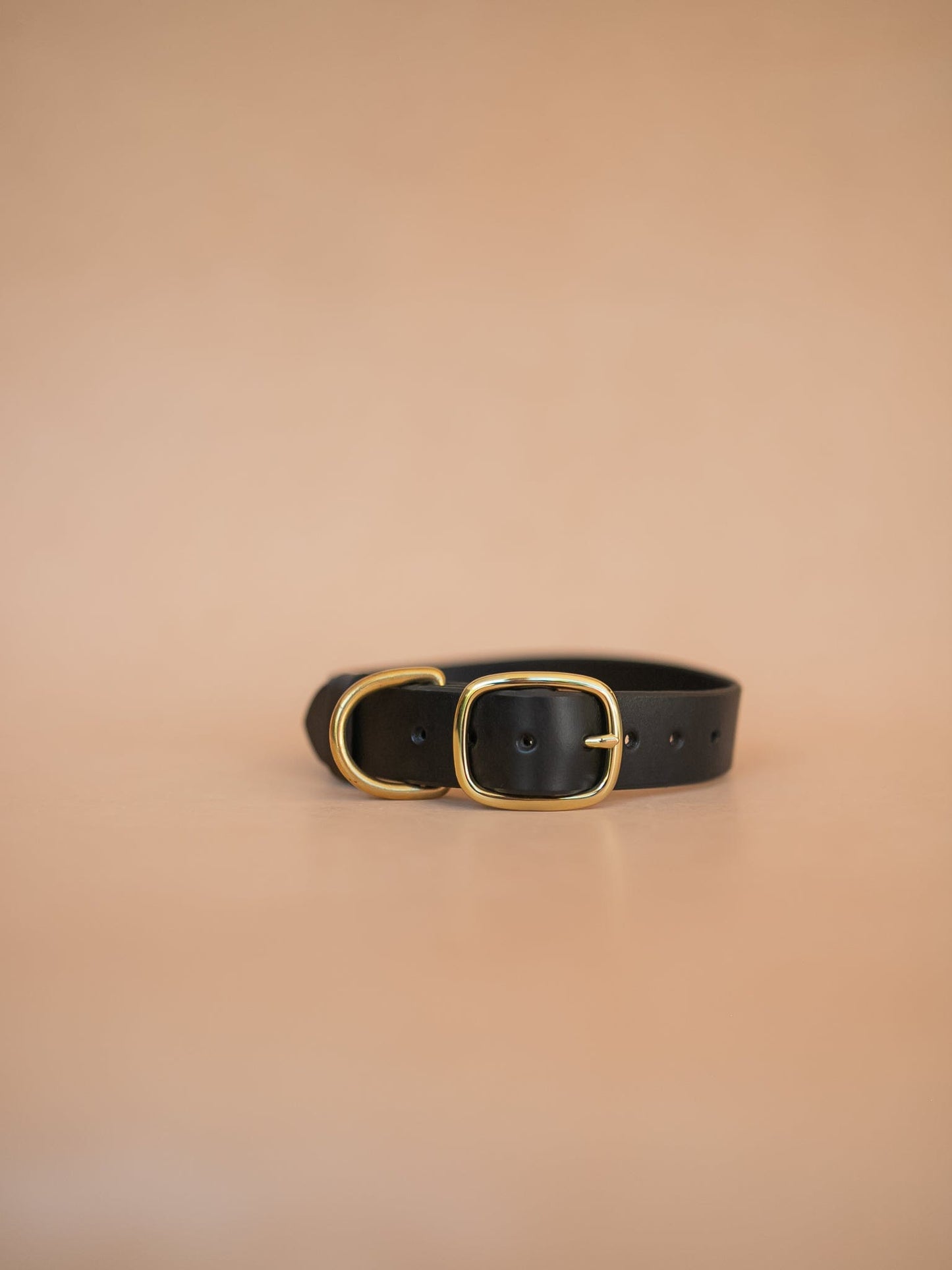The Real McCaul Leathergoods Pet Collars & Harnesses Classic Dog Collar - 32mm - Black Australian Made Australian Owned Leather Dog Collar with Brass Fittings- Australian Made