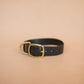 The Real McCaul Leathergoods Pet Collars & Harnesses Classic Dog Collar - 32mm - Black Australian Made Australian Owned Leather Dog Collar with Brass Fittings- Australian Made