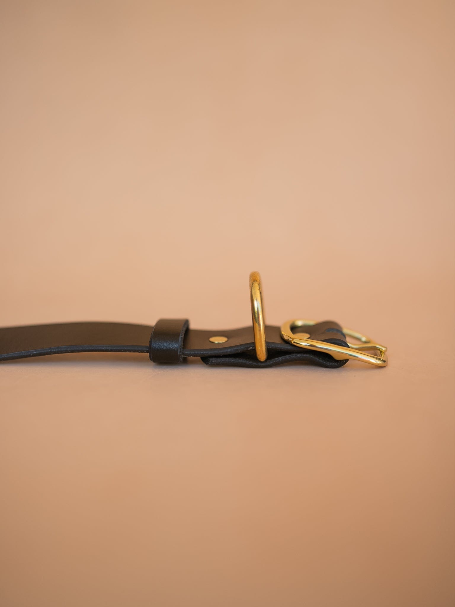 The Real McCaul Leathergoods Pet Collars & Harnesses Classic Dog Collar - 32mm - Black Australian Made Australian Owned Leather Dog Collar with Brass Fittings- Australian Made