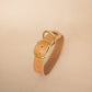 The Real McCaul Leathergoods Pet Collars & Harnesses Classic Dog Collar - 32mm - Natural Australian Made Australian Owned Leather Dog Collar with Brass Fittings- Australian Made