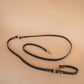 The Real McCaul Leathergoods Pet Leashes Hands Free Long Crossbody Dog Leash - 20mm - Dark Brown Australian Made Australian Owned Leather Dog Lead or Leash - HandMade In Australia- Brass Fittings