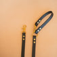 The Real McCaul Leathergoods Pet Leashes Hands Free Long Crossbody Dog Leash - 20mm - Dark Brown Australian Made Australian Owned Leather Dog Lead or Leash - HandMade In Australia- Brass Fittings