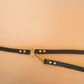 The Real McCaul Leathergoods Pet Leashes Hands Free Long Crossbody Dog Leash - 20mm - Dark Brown Australian Made Australian Owned Leather Dog Lead or Leash - HandMade In Australia- Brass Fittings