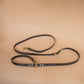 The Real McCaul Leathergoods Pet Leashes Hands Free Long Crossbody Dog Leash - 20mm - Dark Brown Australian Made Australian Owned Leather Dog Lead or Leash - HandMade In Australia- Brass Fittings