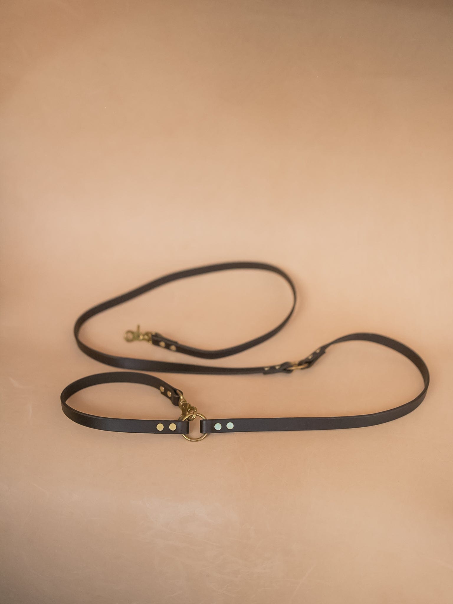 The Real McCaul Leathergoods Pet Leashes Hands Free Long Crossbody Dog Leash - 20mm - Dark Brown Australian Made Australian Owned Leather Dog Lead or Leash - HandMade In Australia- Brass Fittings