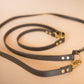The Real McCaul Leathergoods Pet Leashes Hands Free Long Crossbody Dog Leash - 20mm - Dark Brown Australian Made Australian Owned Leather Dog Lead or Leash - HandMade In Australia- Brass Fittings