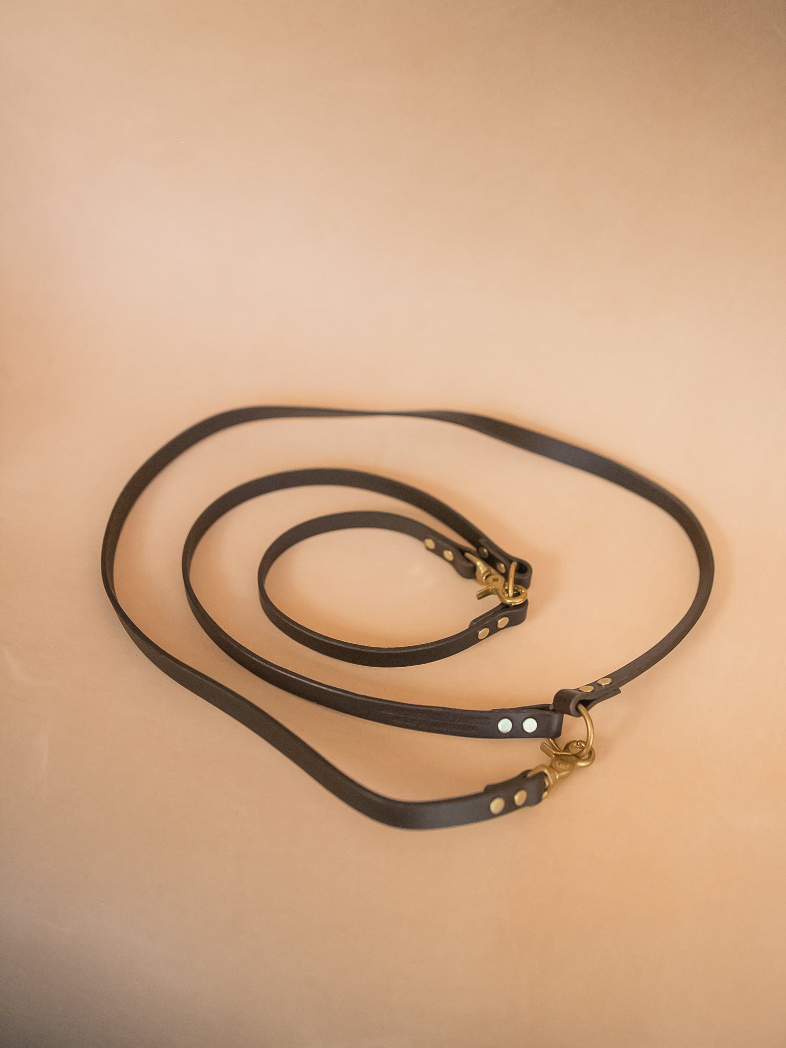 The Real McCaul Leathergoods Pet Leashes Hands Free Long Crossbody Dog Leash - 20mm - Dark Brown Australian Made Australian Owned Leather Dog Lead or Leash - HandMade In Australia- Brass Fittings