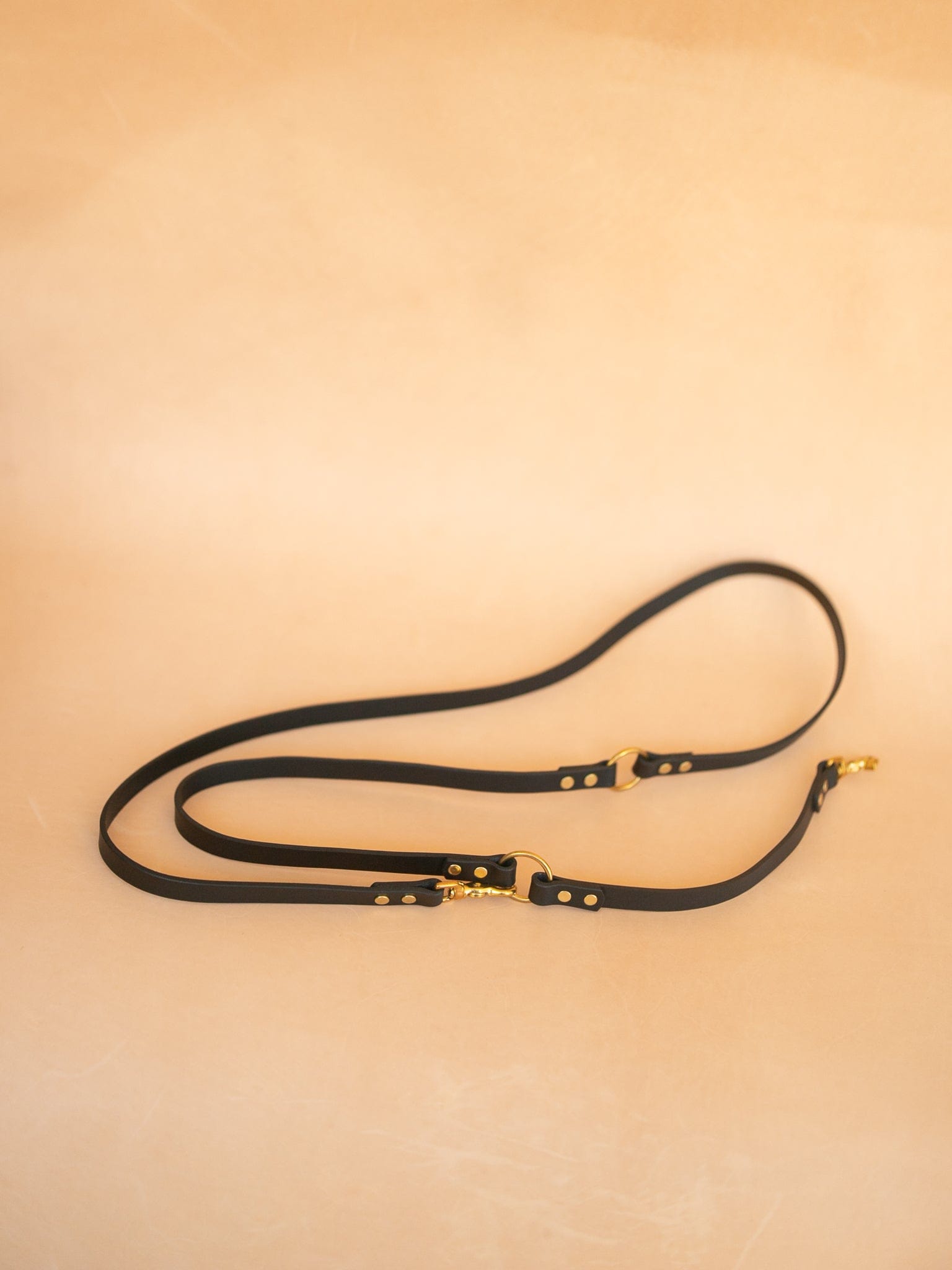 The Real McCaul Leathergoods Pet Leashes Hands Free Long Crossbody Dog Leash - 20mm - Dark Brown Australian Made Australian Owned Leather Dog Lead or Leash - HandMade In Australia- Brass Fittings