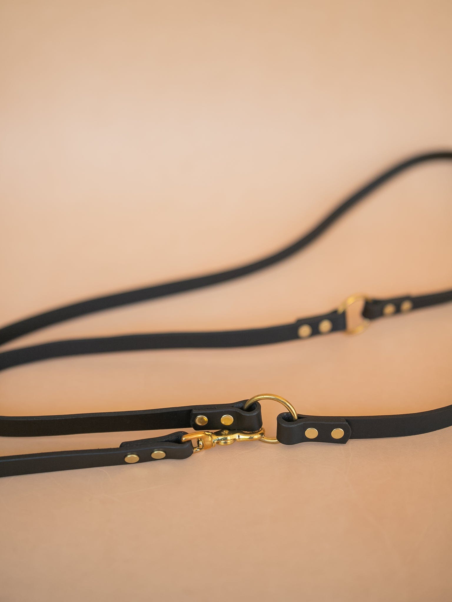 The Real McCaul Leathergoods Pet Leashes Hands Free Long Crossbody Dog Leash - 20mm - Dark Brown Australian Made Australian Owned Leather Dog Lead or Leash - HandMade In Australia- Brass Fittings