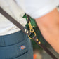 The Real McCaul Leathergoods Pet Leashes Hands Free Long Crossbody Dog Leash - 20mm - Dark Brown Australian Made Australian Owned Leather Dog Lead or Leash - HandMade In Australia- Brass Fittings
