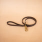 The Real McCaul Leathergoods Pet Leashes Narrow Dog Leash - Dark Brown Australian Made Australian Owned Leather Dog Lead or Leash - HandMade In Australia- Brass Fittings