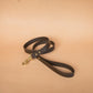 The Real McCaul Leathergoods Pet Leashes Wide Dog Leash 25mm- Dark Brown Australian Made Australian Owned Leather Dog Collar and Lead with Brass Fittings- Australian Made