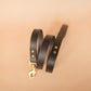 The Real McCaul Leathergoods Pet Leashes Wide Dog Leash 25mm- Dark Brown Australian Made Australian Owned Leather Dog Collar and Lead with Brass Fittings- Australian Made