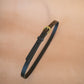 The Real McCaul Leathergoods Plain Narrow 20mm Belt - Black Australian Made Australian Owned Solid Leather Narrow Belt Made In Australia - 20mm  - Black