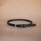 The Real McCaul Leathergoods Plain Narrow 20mm Belt - Black Australian Made Australian Owned Solid Leather Narrow Belt Made In Australia - 20mm  - Black