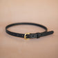 The Real McCaul Leathergoods Plain Narrow 20mm Belt - Black Australian Made Australian Owned Solid Leather Narrow Belt Made In Australia - 20mm  - Black