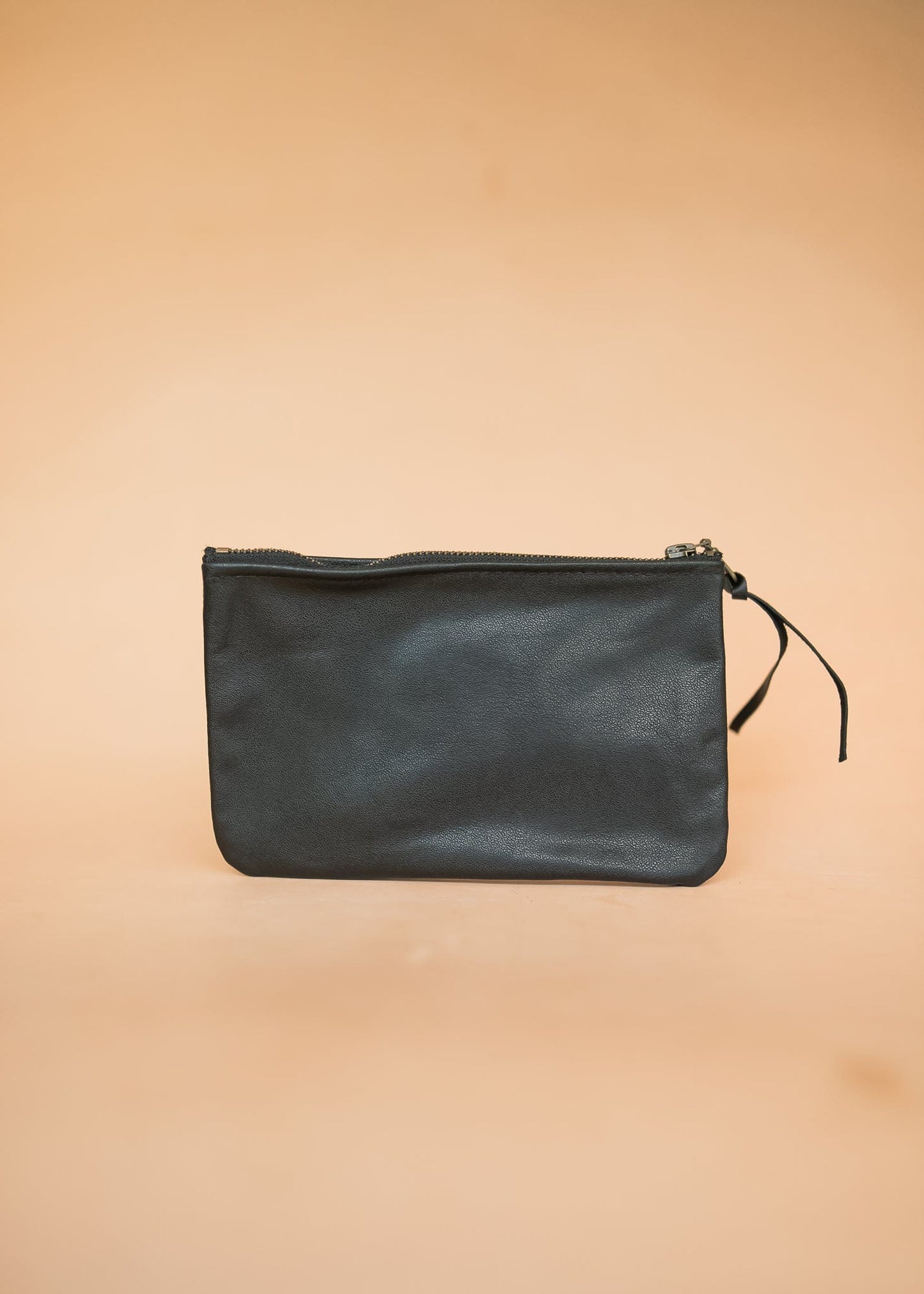 The Real McCaul Leathergoods Purses Black / Antique Brass Clementine Clutch - Cowhide Australian Made Australian Owned Clementine Leather Clutch- Made In Australia YKK Zips