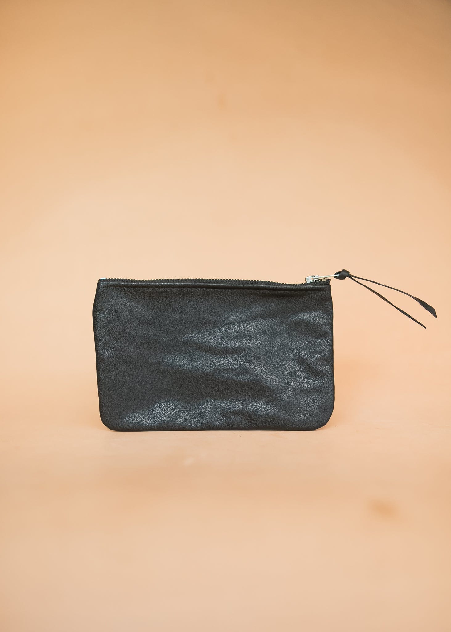 The Real McCaul Leathergoods Purses Black / Silver Clementine Clutch - Cowhide Australian Made Australian Owned Clementine Leather Clutch- Made In Australia YKK Zips