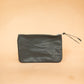 The Real McCaul Leathergoods Purses Clementine Clutch - Cowhide - Black Australian Made Australian Owned Clementine Leather Clutch- Made In Australia YKK Zips