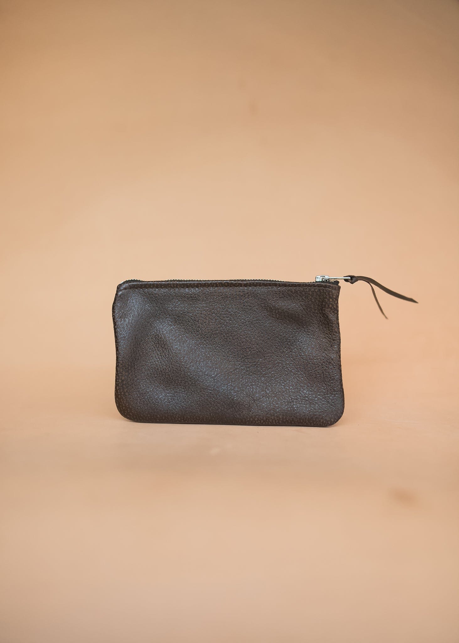 The Real McCaul Leathergoods Purses Mottle Brown / Silver Clementine Clutch - Cowhide Australian Made Australian Owned Clementine Leather Clutch- Made In Australia YKK Zips
