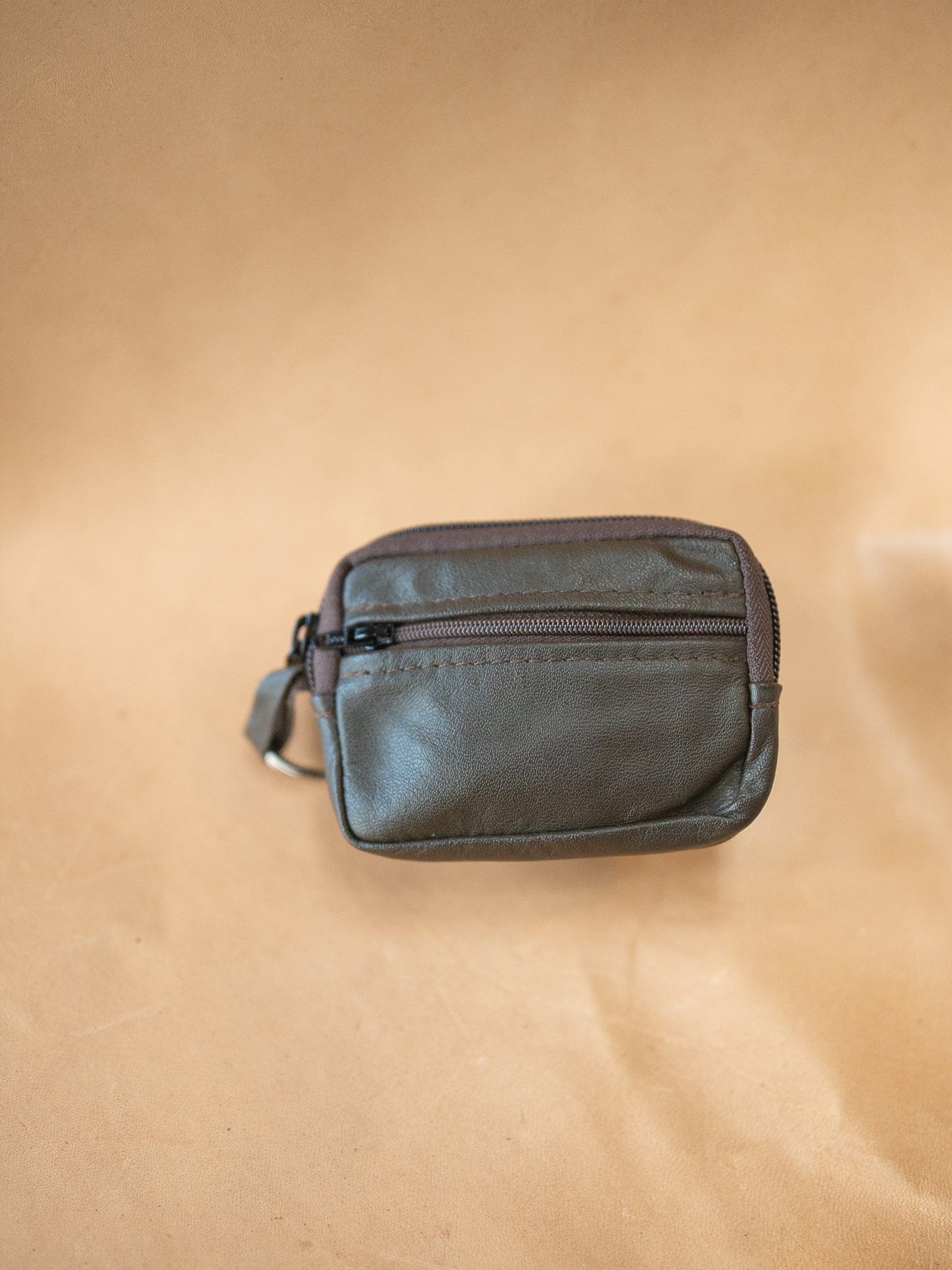 The Real McCaul Leathergoods Purses Two Zip Key Belt Pouch - Cowhide Australian Made Australian Owned Double Zip Leather Key Belt Purse Made In Australia