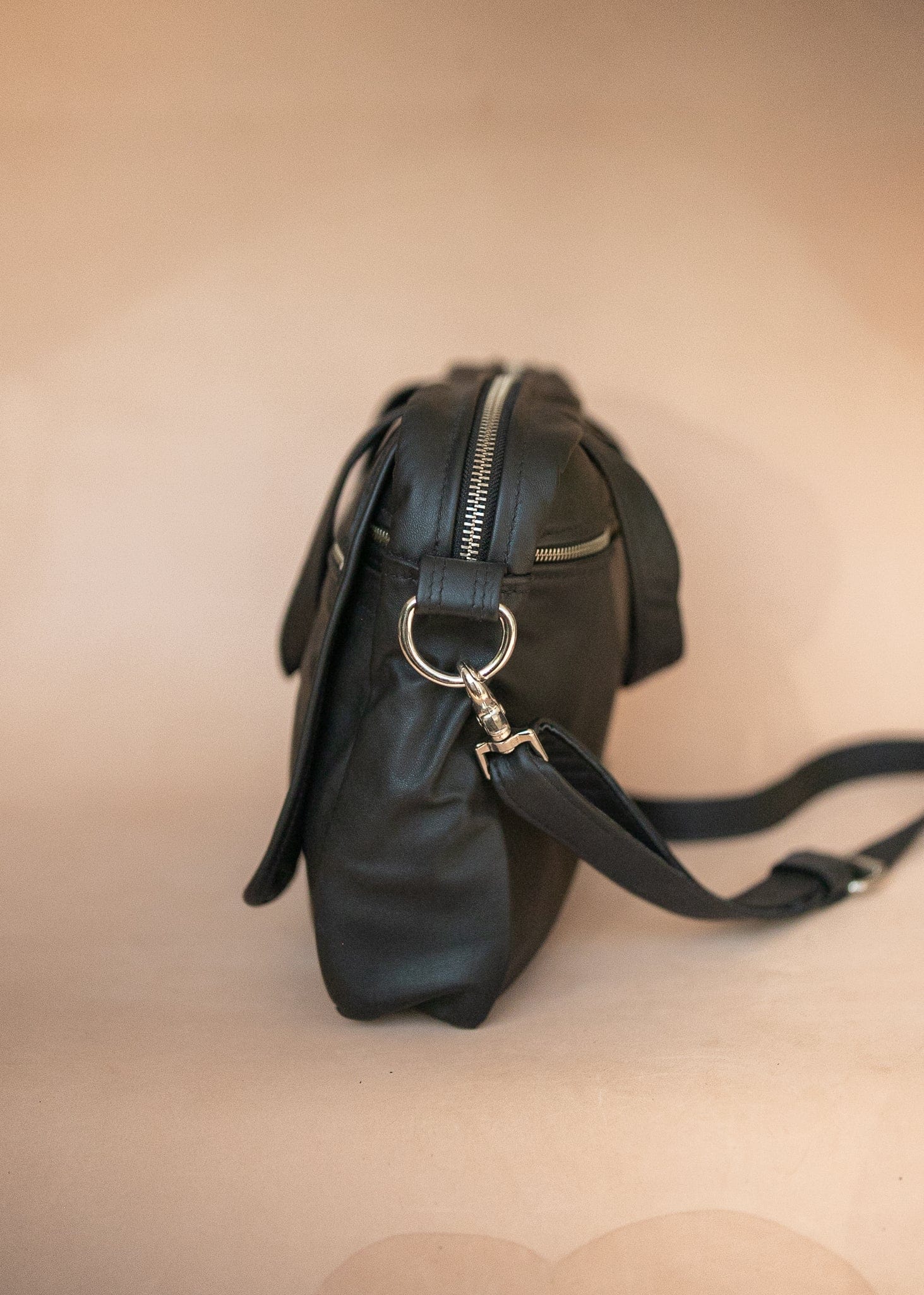 The Real McCaul Leathergoods Shoulder Bags Jack Satchel - Cowhide - Black Australian Made Australian Owned Jack Laptop Leather Travel Satchel Briefcase- Made In Australia