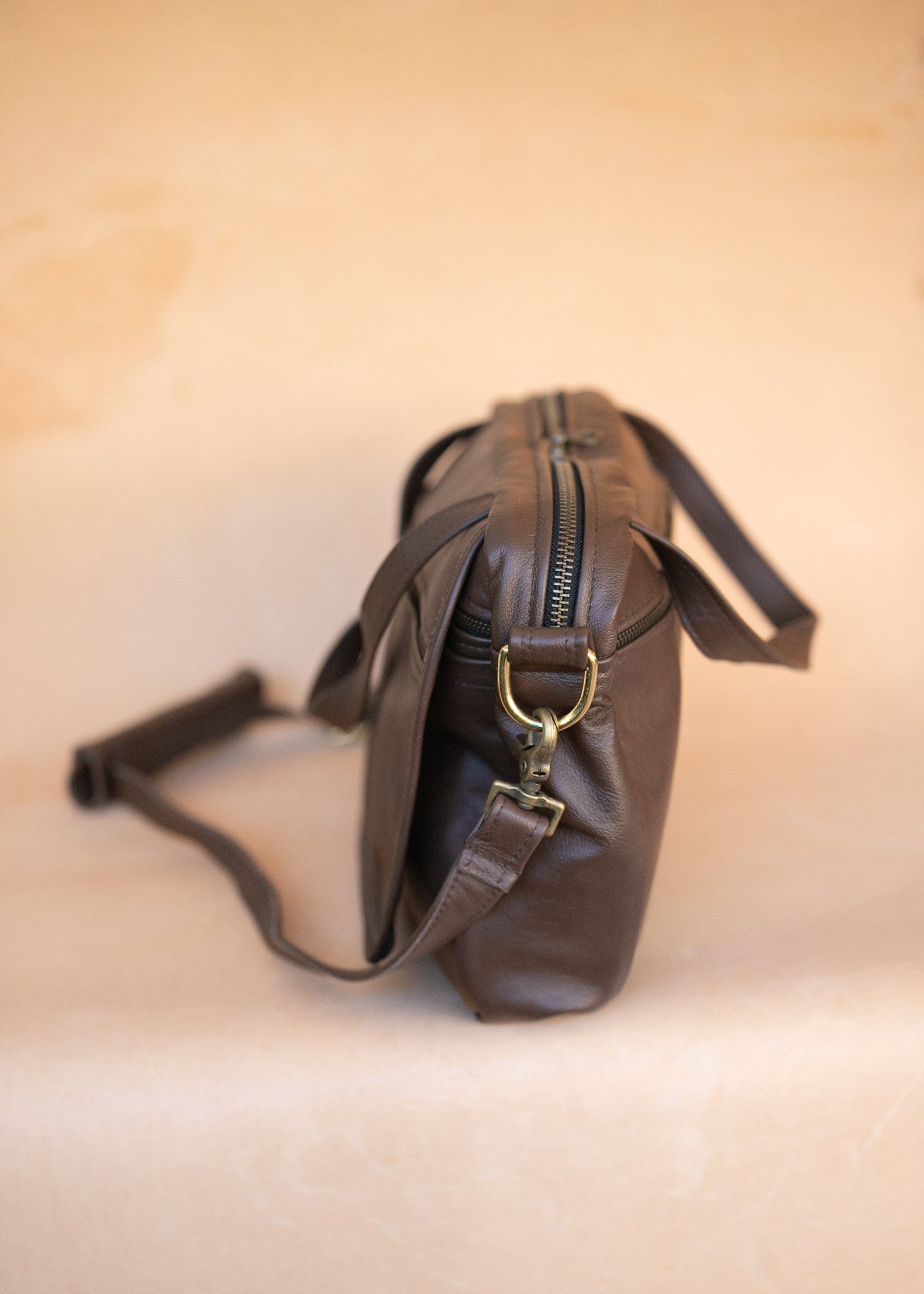 The Real McCaul Leathergoods Shoulder Bags Jack Satchel - Cowhide - Chestnut Australian Made Australian Owned Jack Laptop Leather Travel Satchel Briefcase- Made In Australia