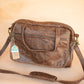 The Real McCaul Leathergoods Shoulder Bags Jack Satchel - Cowhide - Premium Marble Brown Australian Made Australian Owned Jack Laptop Leather Travel Satchel Briefcase- Made In Australia