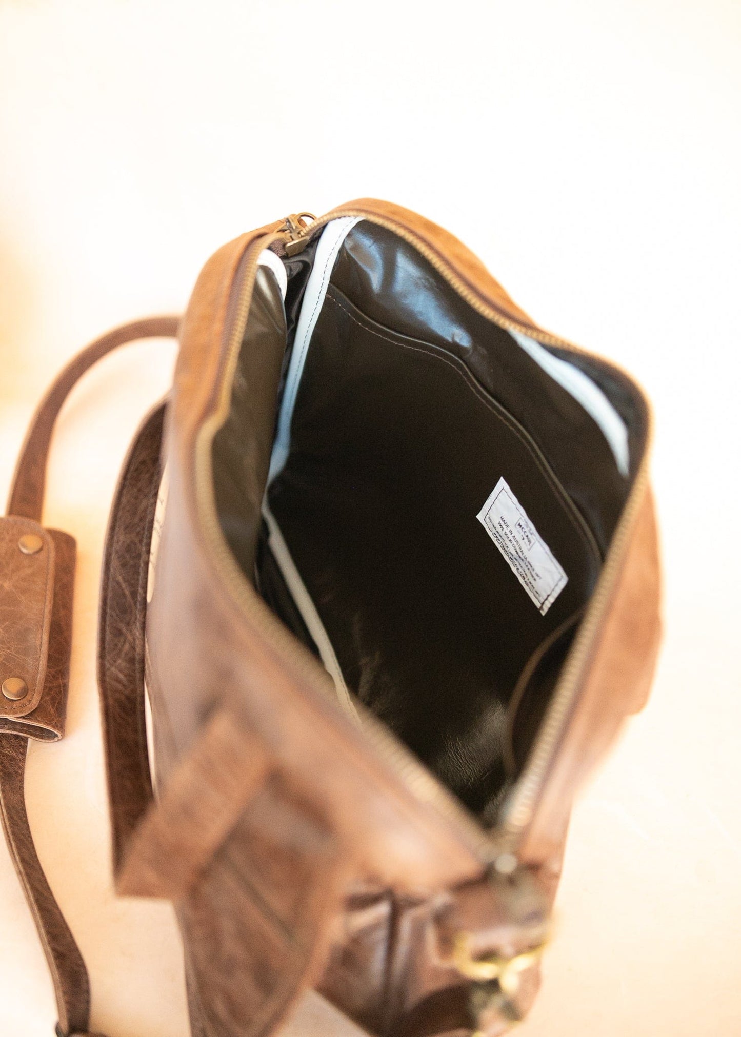 The Real McCaul Leathergoods Shoulder Bags Jack Satchel - Cowhide - Premium Marble Brown Australian Made Australian Owned Jack Laptop Leather Travel Satchel Briefcase- Made In Australia