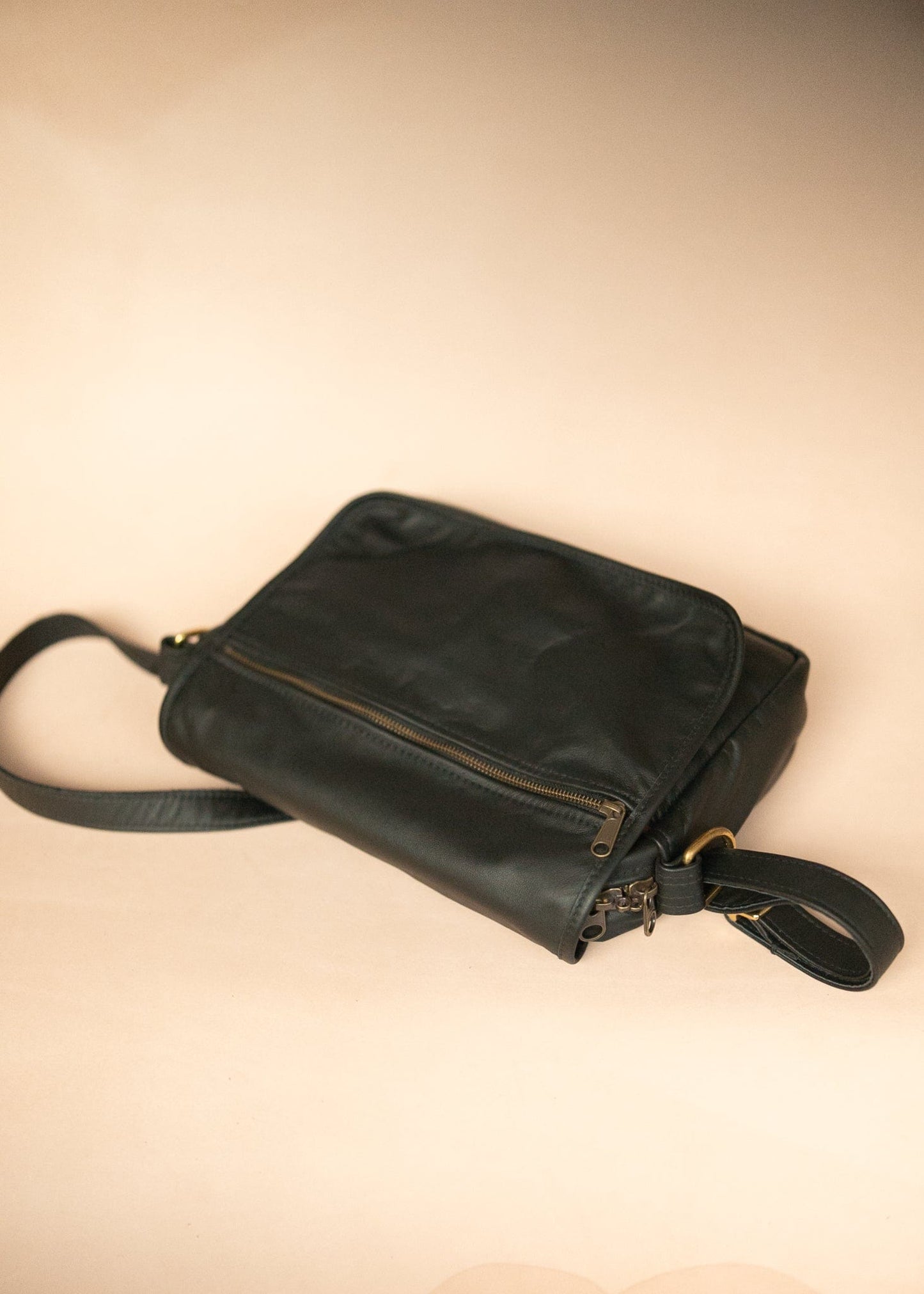 The Real McCaul Leathergoods Shoulder Bags Zeuss Satchel - Cowhide - Black Australian Made Australian Owned Men's Leather Satchel Made In Australia- Laptop/iPad